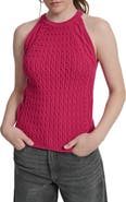 DKNY Jeans Cable Stitch Sleeveless Top