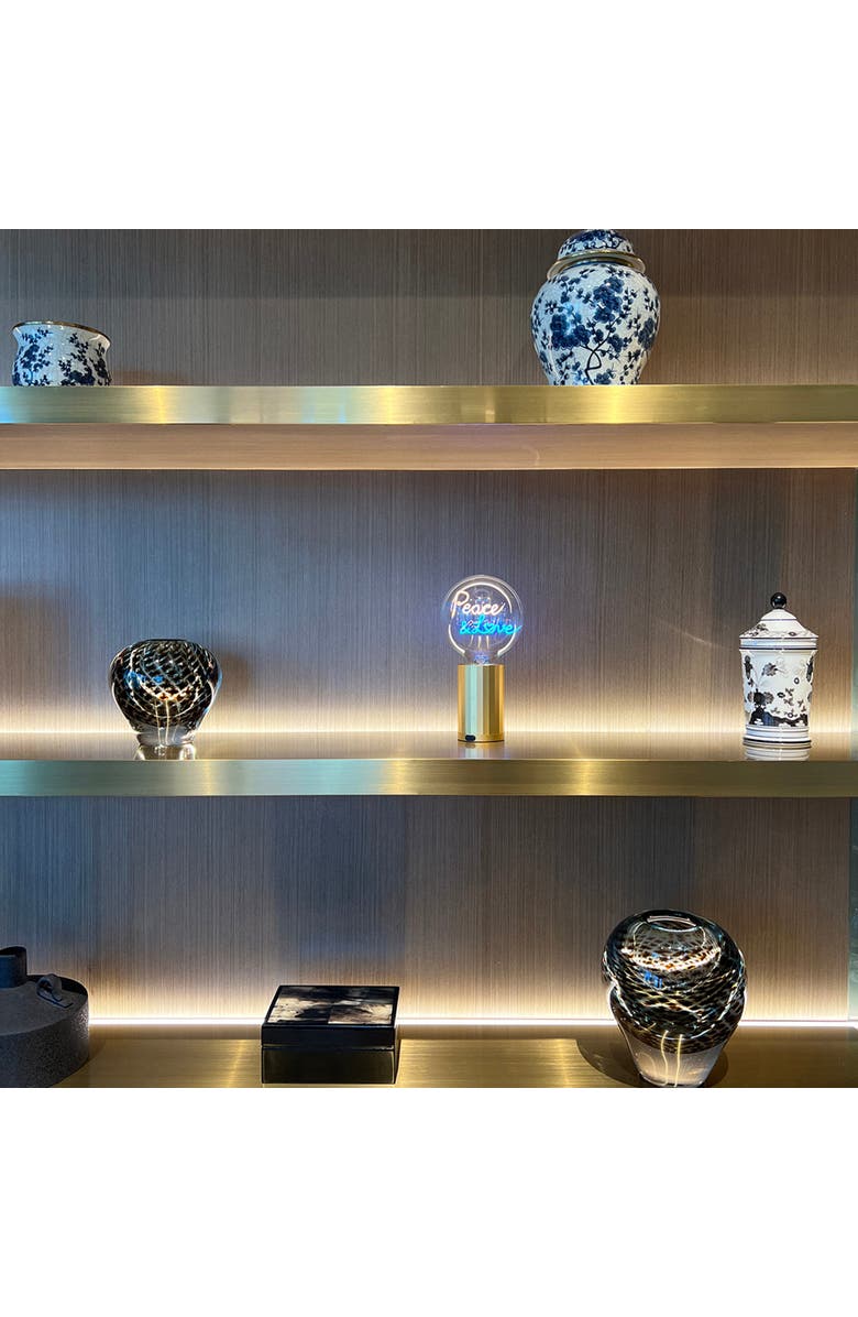 MITB Peace And Love Portable Table Lamp, Alternate, color, Black