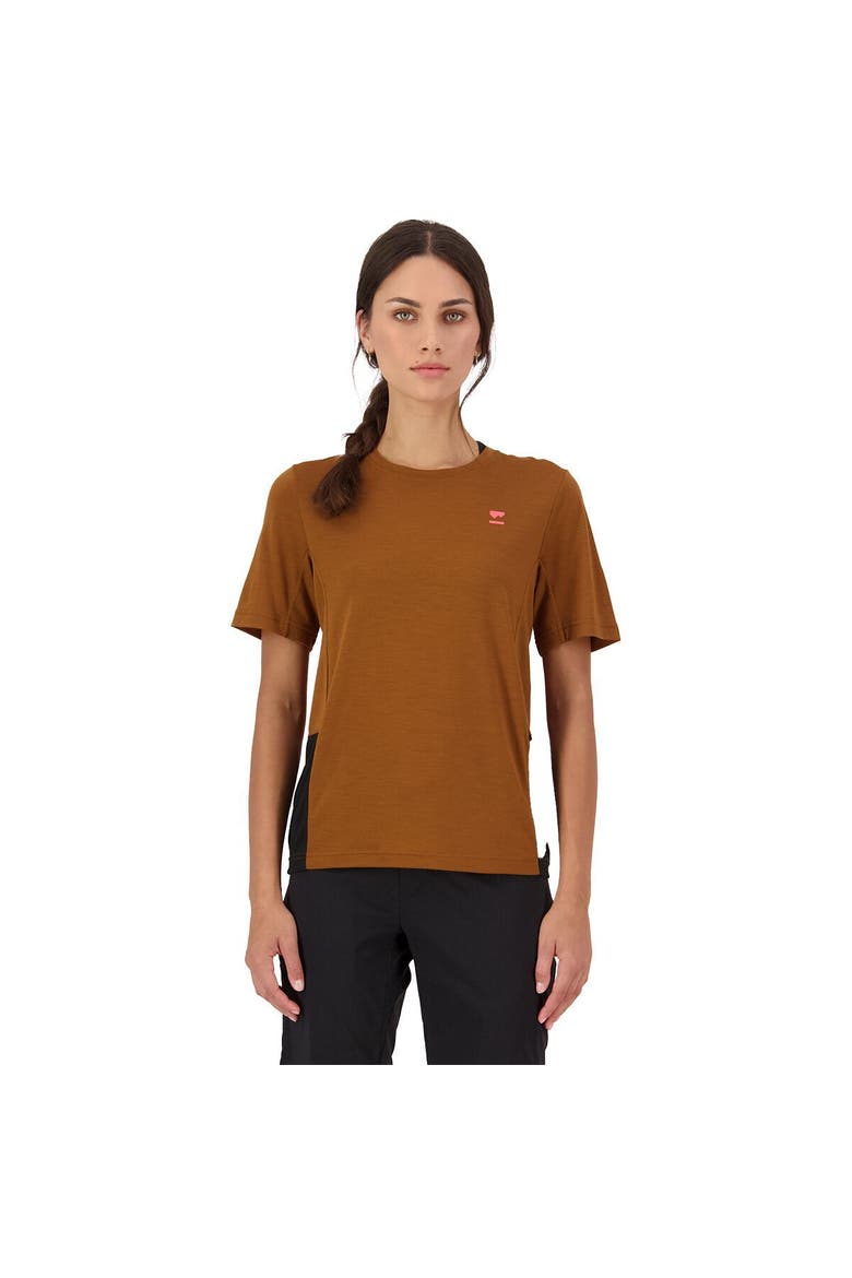 Tarn Merino Shift Short-Sleeve Shirt - Women's, Main, color, Caramel/Black