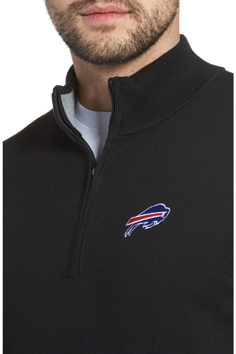 Buffalo Bills - Lakemont Regular Fit Quarter Zip Sweater, Alternate, color, BLACK