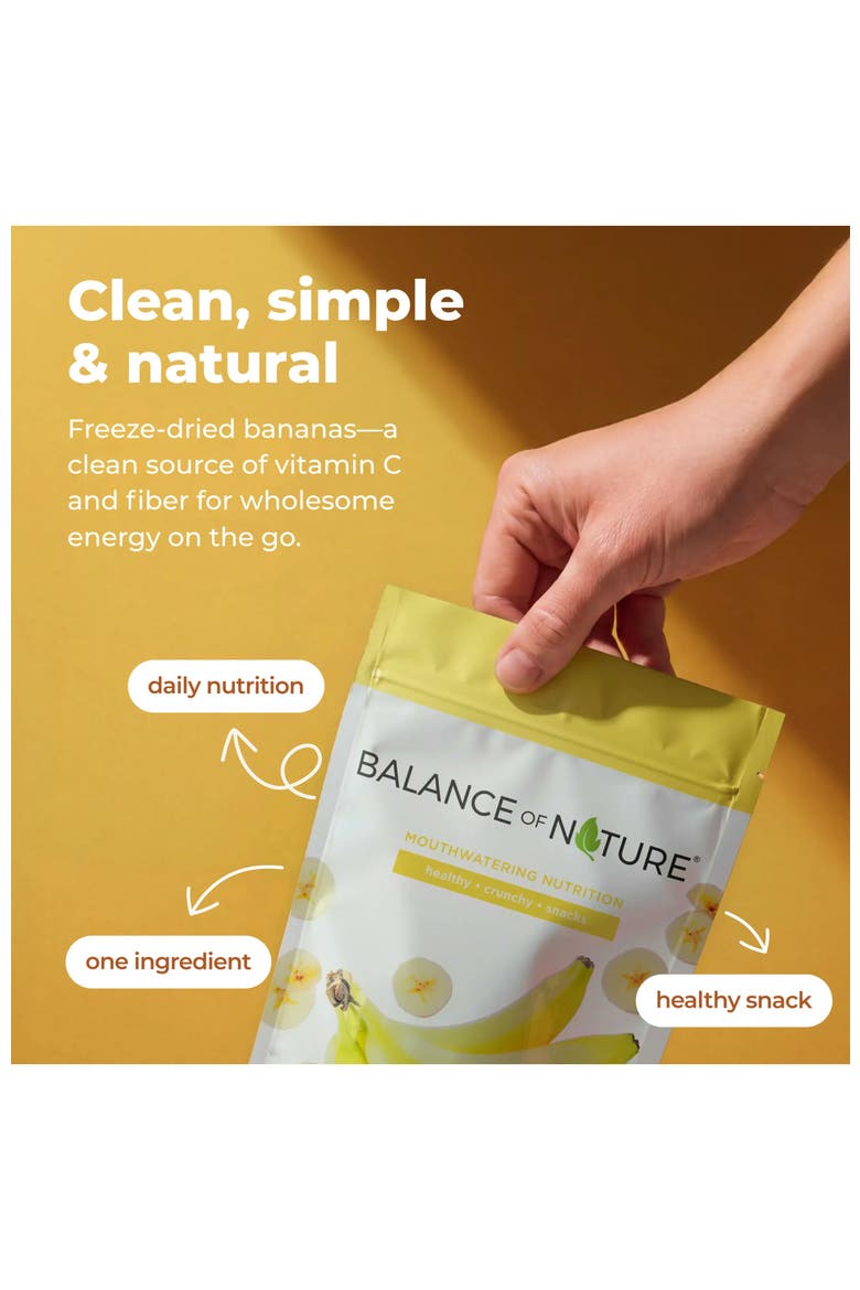 Freeze Dried Banana Slices Real Fruit Snack Five Pack, Alternate, color, None