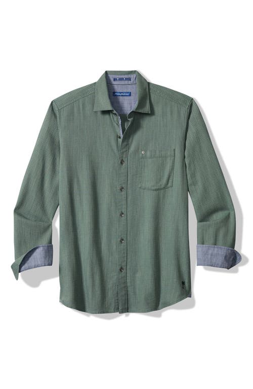 Tommy Bahama Dorado Stretch Cotton Button-up Shirt In Green