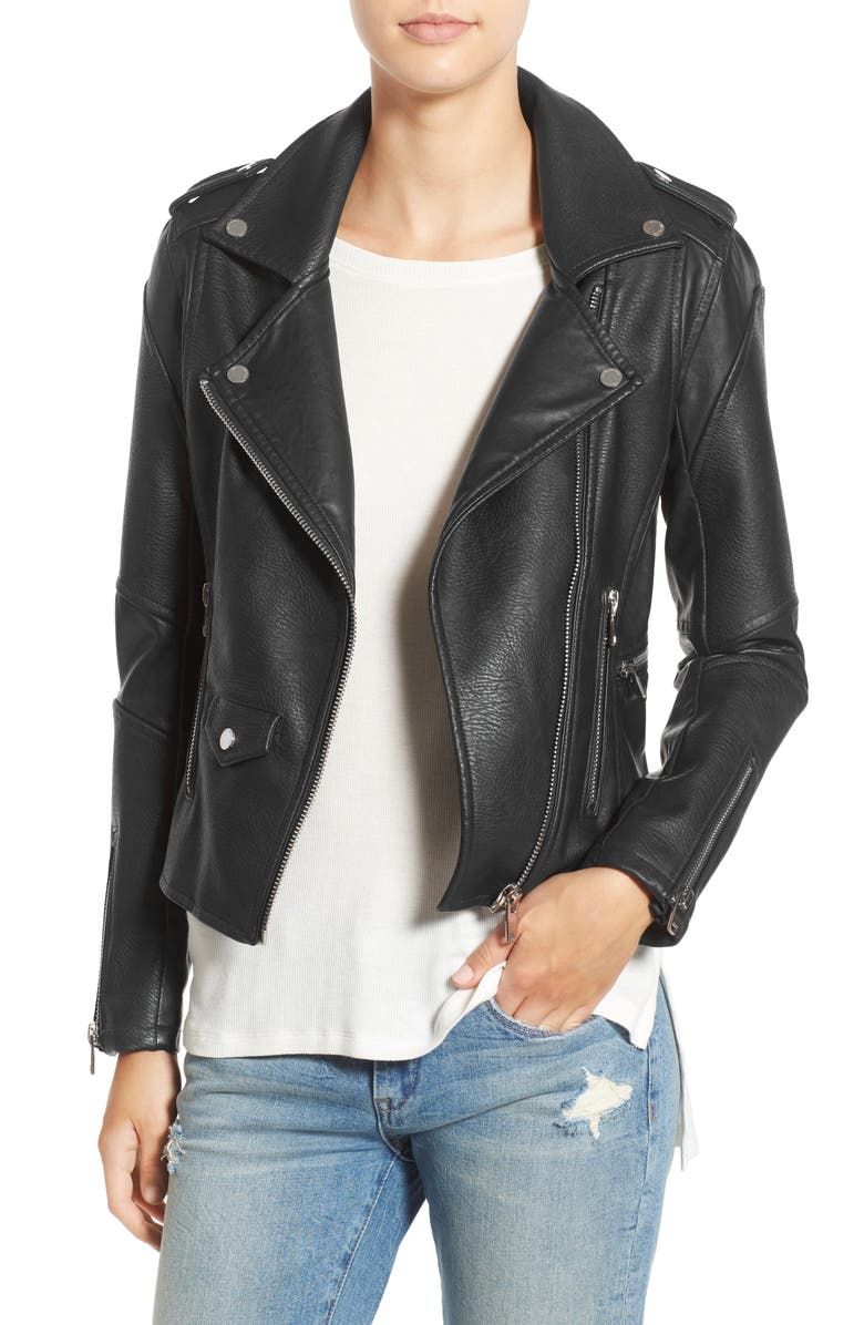 BLANKNYC 'Easy Rider' Faux Leather Moto Jacket, Main, color,