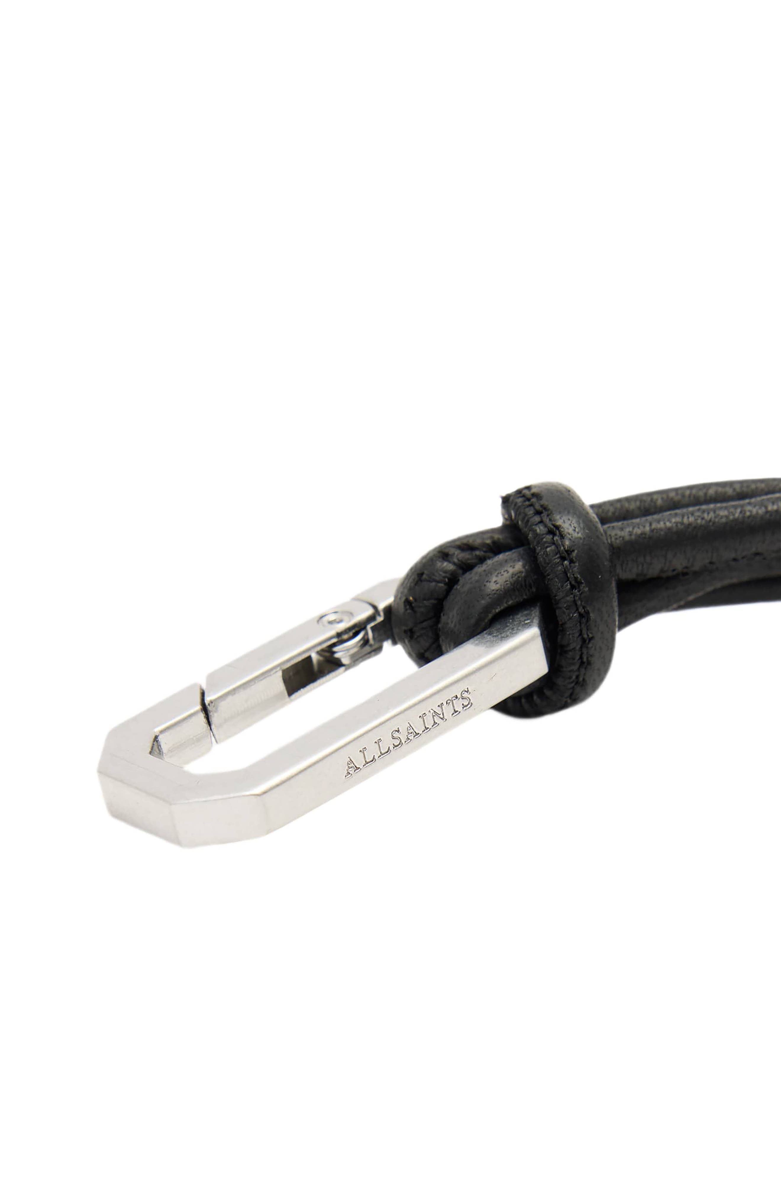 Heart Leather Bag Charm, Alternate, color, BLACK