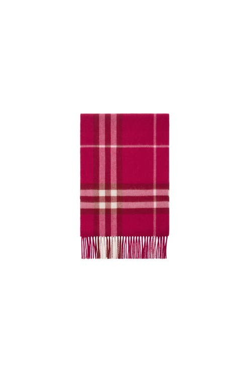 Burberry Check Cashmere Scarf In Pink