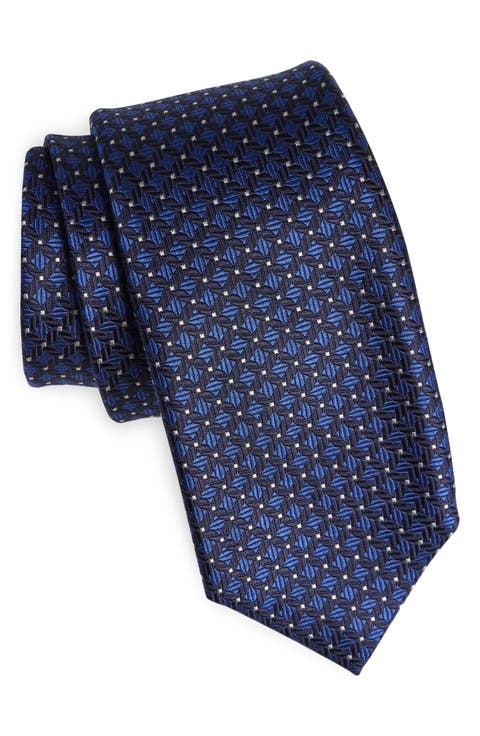 Pieghe Large Diamond Silk Jacquard Tie