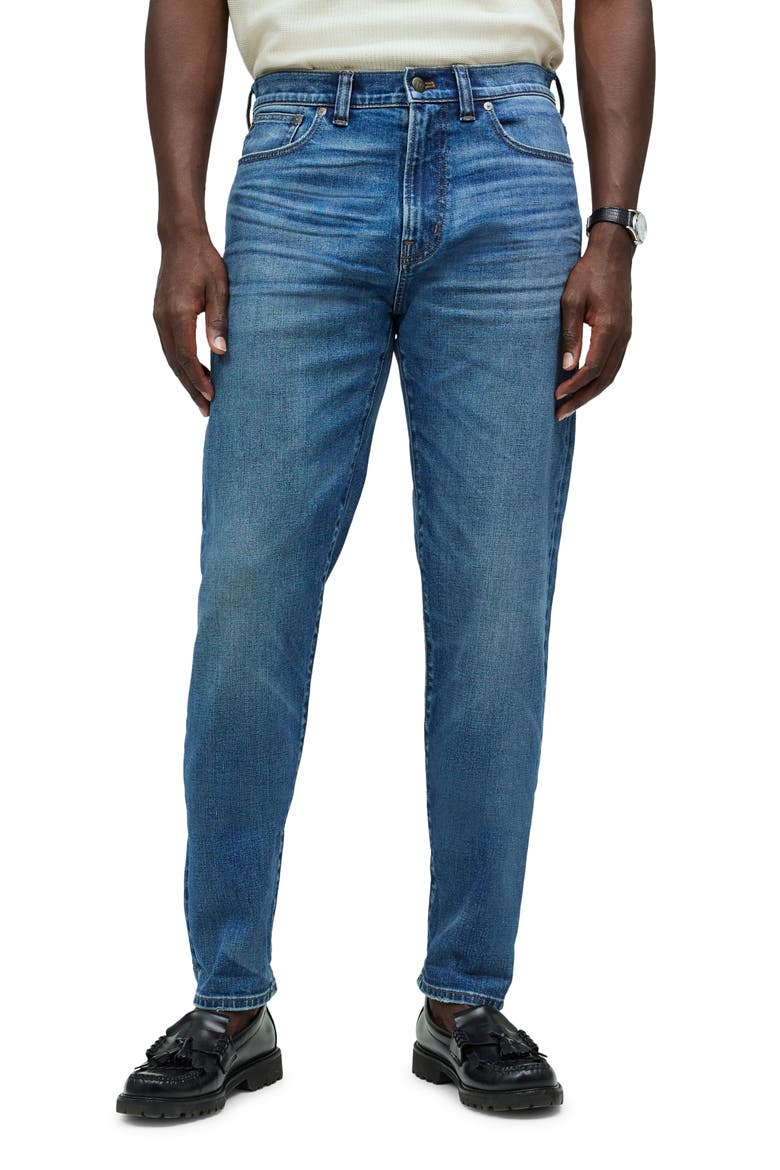 Relaxed Taper Stretch Selvedge Jeans, Main, color, BARRINGTON WASH