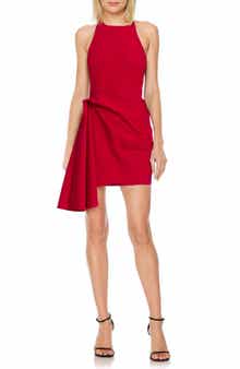 Jewel Badgley Mischka Side Drape Minidress