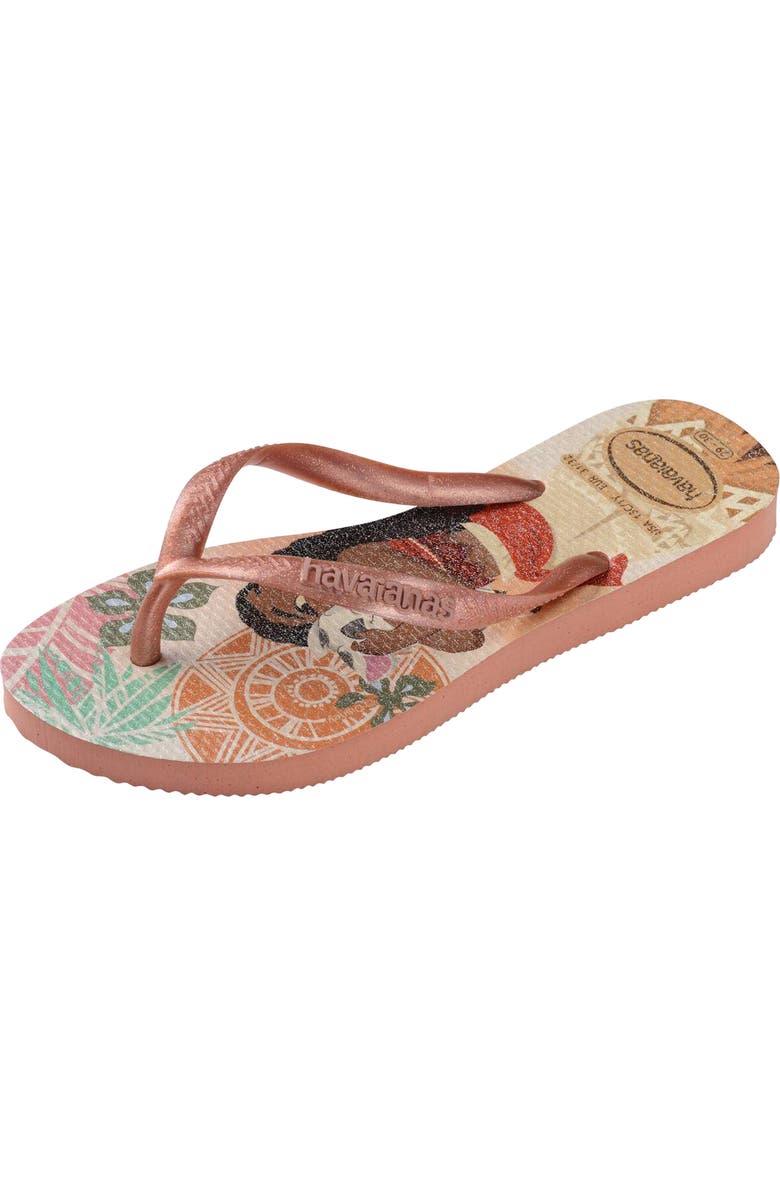 Havaianas Disney Princess Flip Flop, Alternate, color, Pink Clay