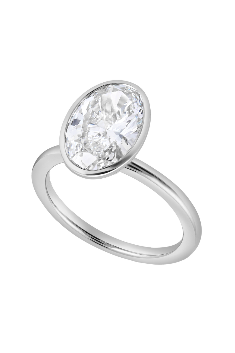 Veradis 14K Gold 3.00 Ct Oval Lab Grown Diamond Engagement Ring, Alternate, color, 14K White Gold