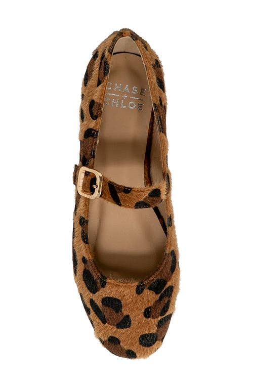 Chase & Chloe Chase And Chloe Meli Faux Fur Mary Jane Flat In Brown