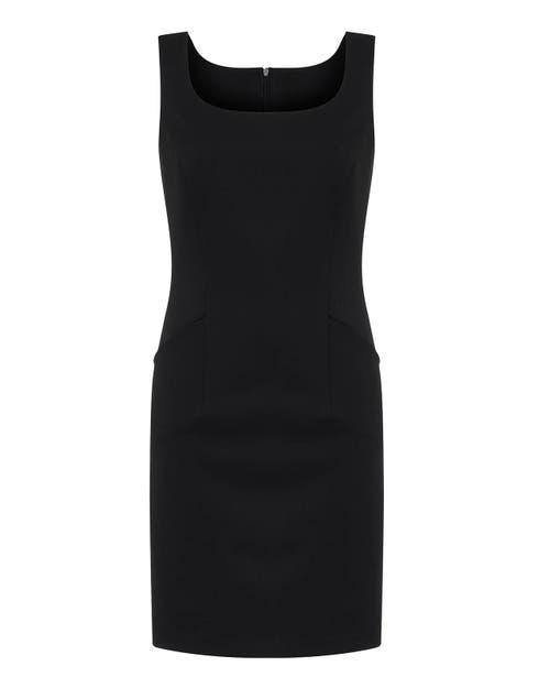 Theo The Label Women's Aphrodite Portrait Pencil Dress - Black In Black