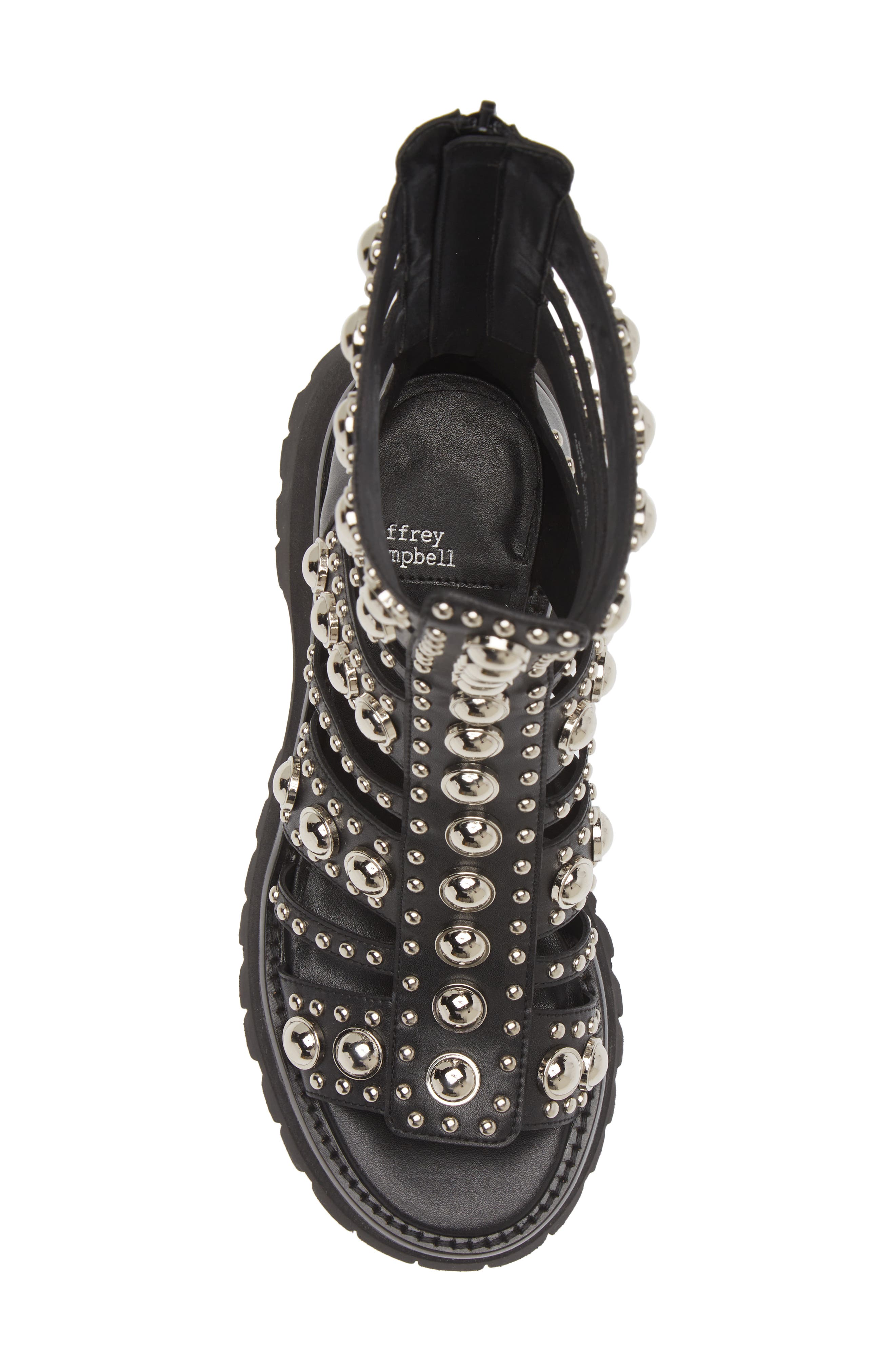 Expression Platform Gladiator Sandal, Alternate, color, BLACK SILVER