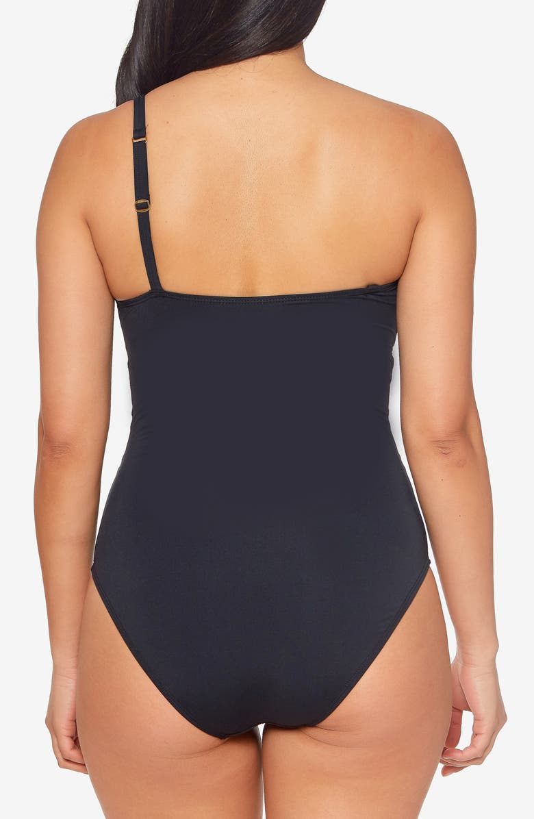 BLEU by Rod Beattie Behind the Seams One-Shoulder One-Piece Swimsuit, Alternate, color,