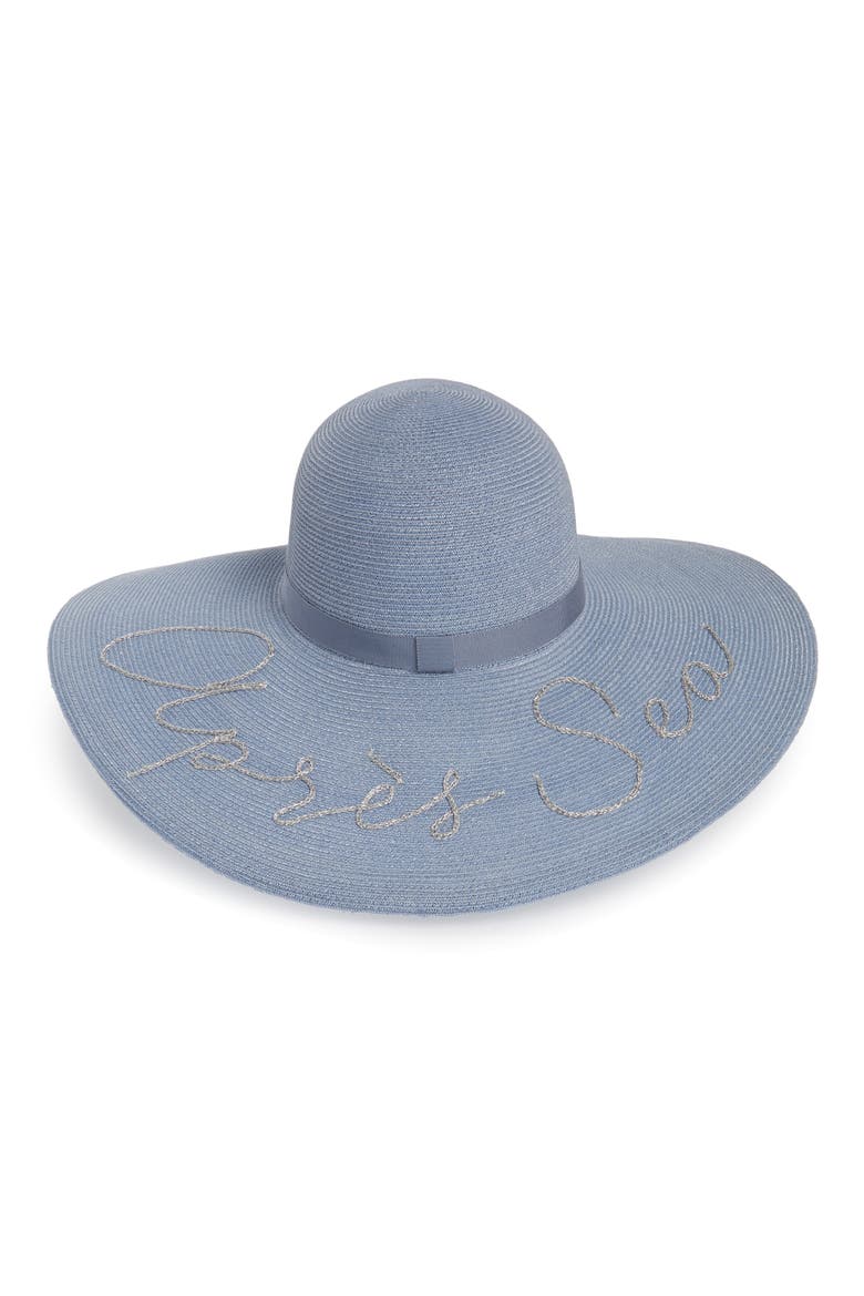 Bunny Après Sea Sun Hat, Main, color, BLUE