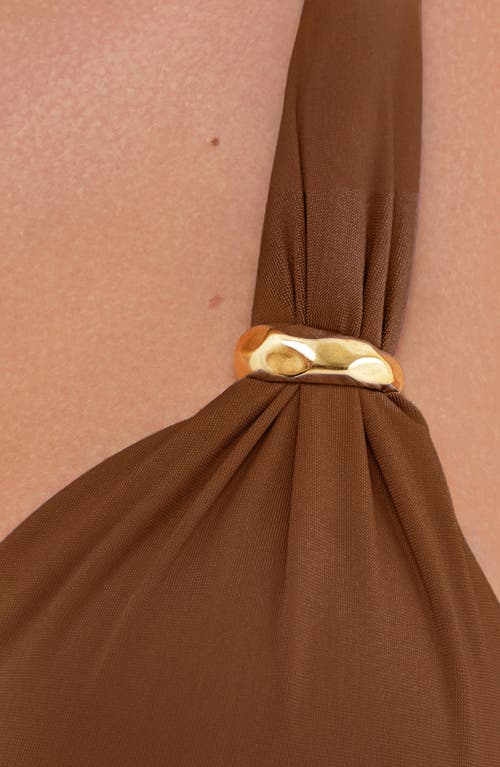 Vix Paula Hermanny Bia Tube Solid Halter Bikini Top In Brown