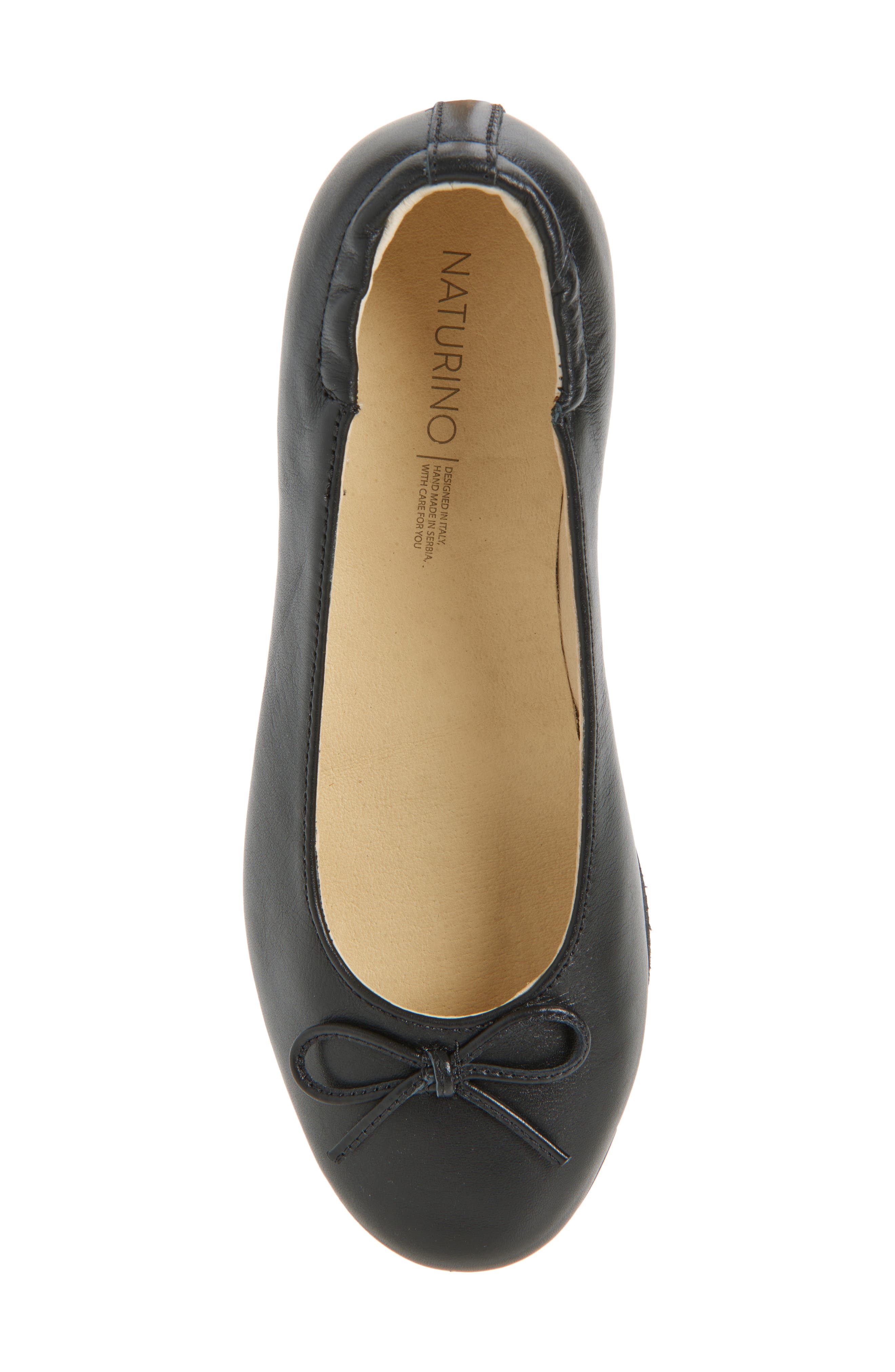 Naturino Kids' Croise Ballet Flat, Alternate, color, Metallic Black