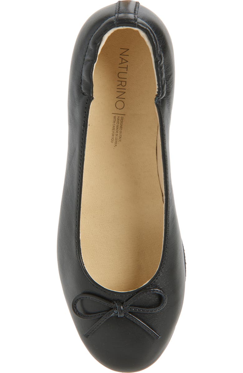 Naturino Kids' Croise Ballet Flat, Alternate, color, Metallic Black