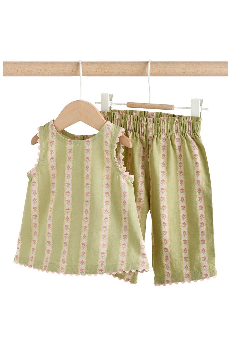 Kids' Floral Tank & Pants Set, Main, color, GREEN