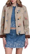 Avec Les Filles Embroidered Floral Cotton Chore Jacket