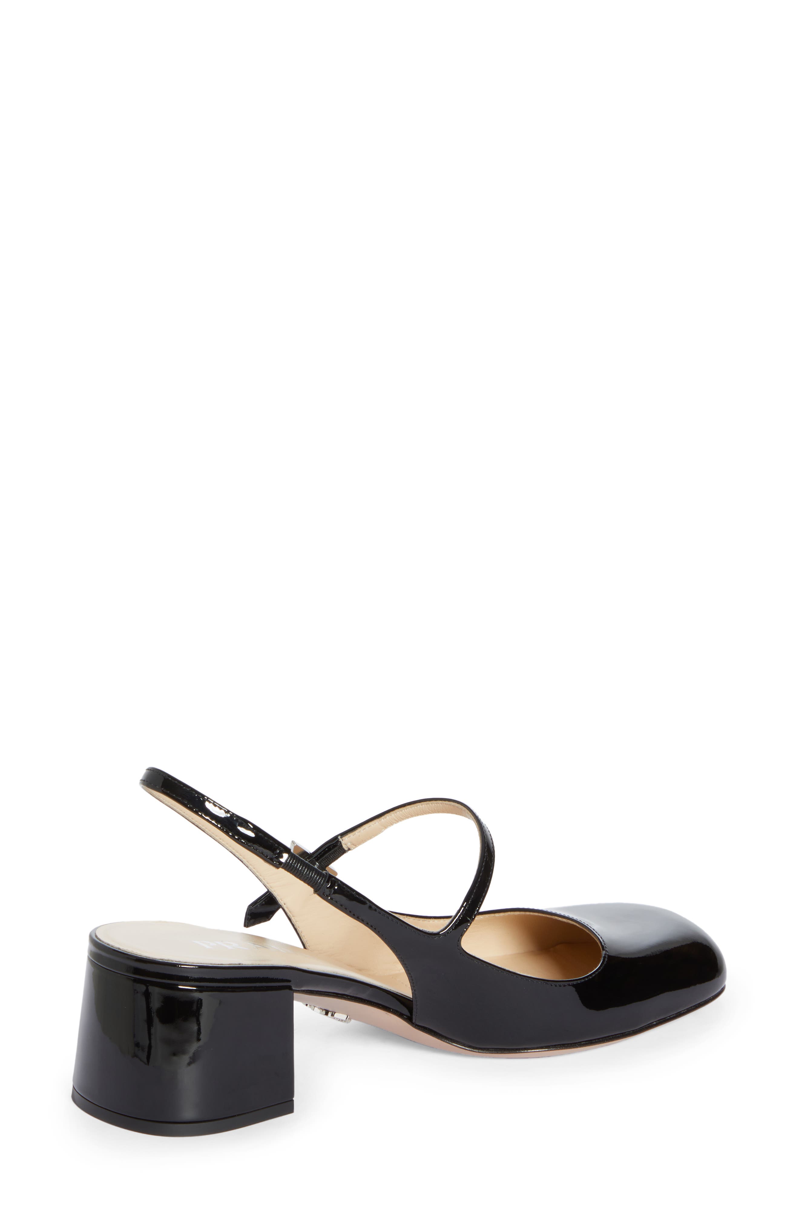 Prada Décoletté Logo Slingback Mary Jane Pump, Alternate, color, 