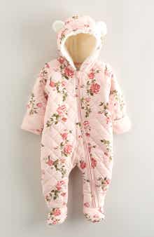 Nordstrom Hooded Quilted Fleece Lined Bunting