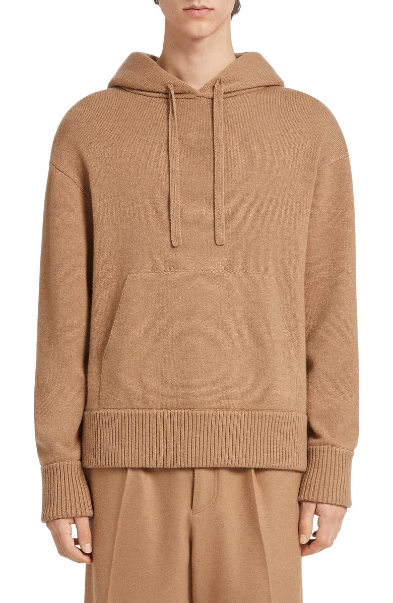 ZEGNA Chunky Cashmere Hoodie, Main, color, Vicuna