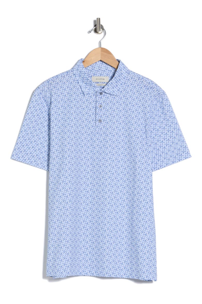 Triangle Cotton Knit Polo, Alternate, color, AIR BLUE