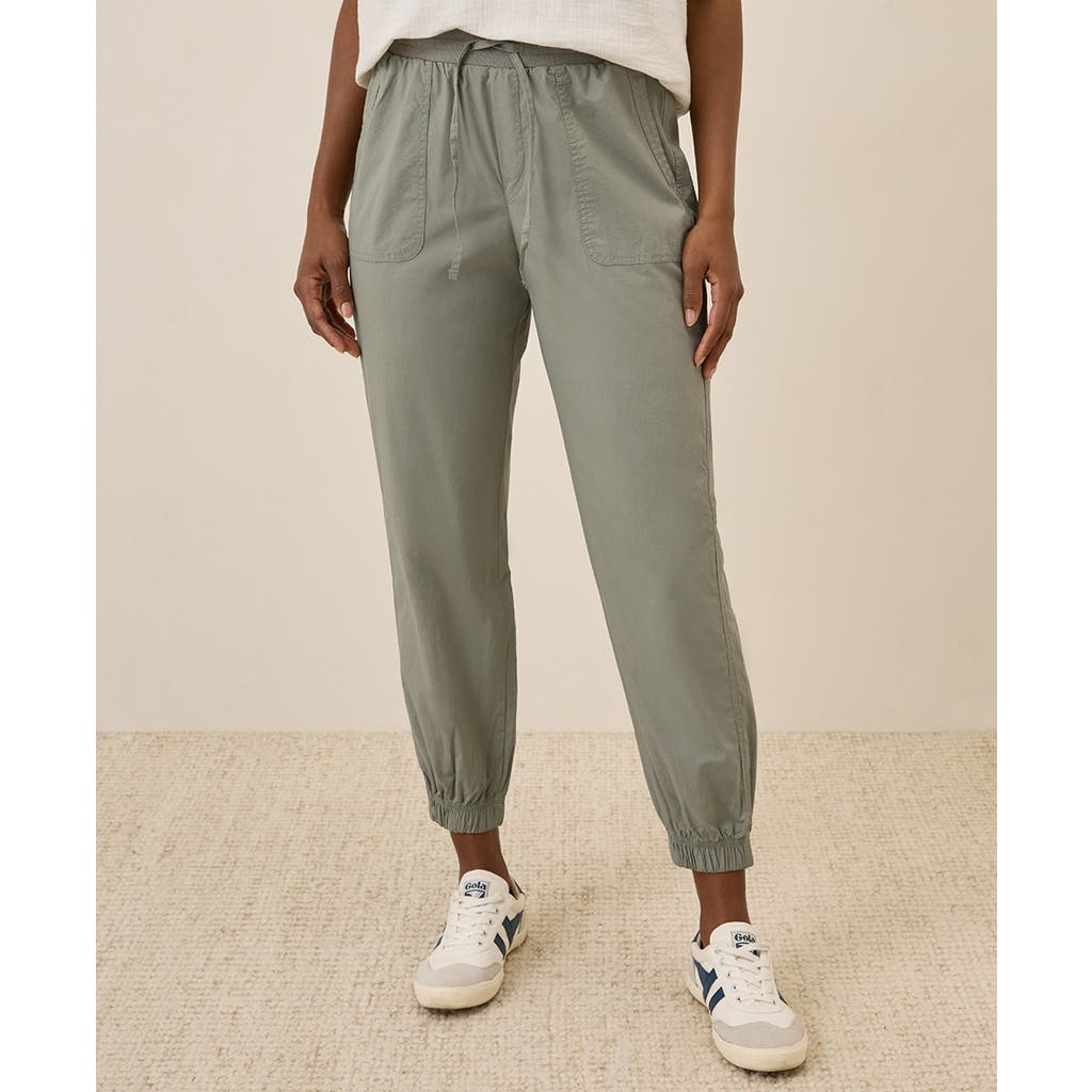 Pact Organic Cotton Monterey Poplin Jogger In Green