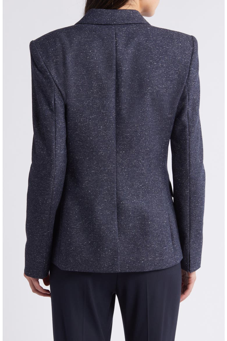 Jia Double Breasted Wool Blend Blazer, Alternate, color, SKY CAPTAIN MINI SLUB