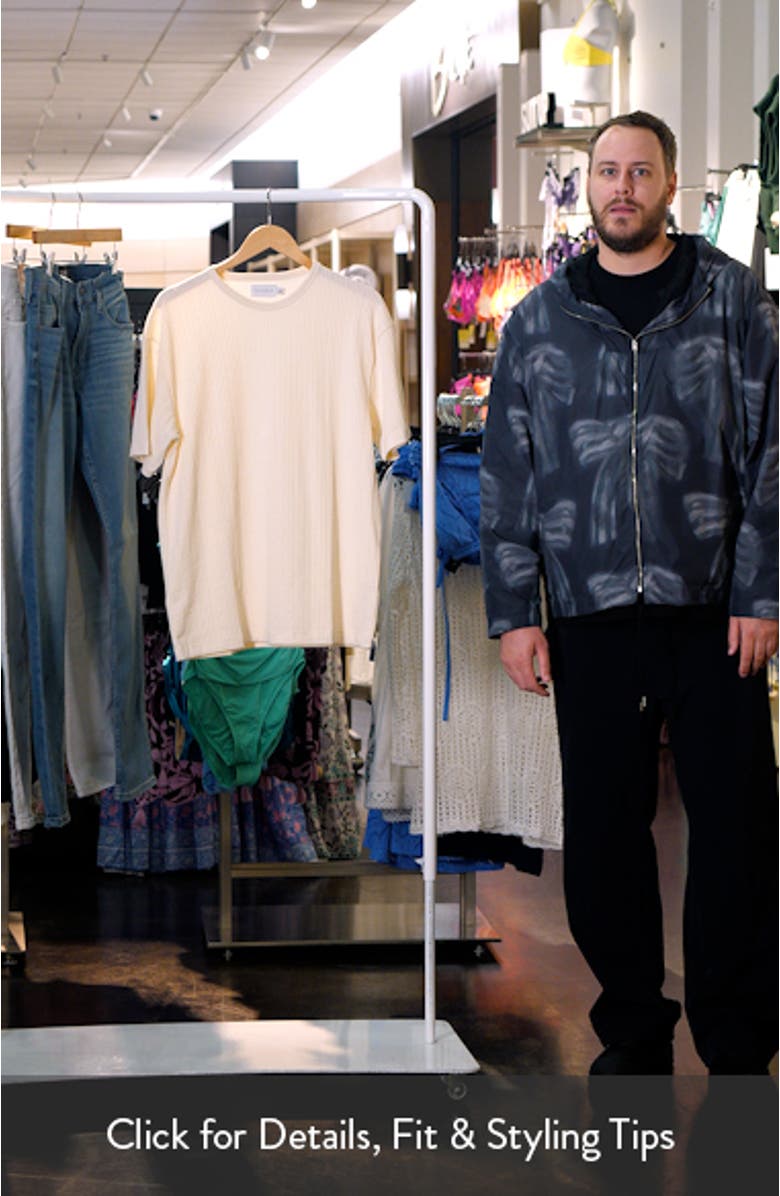 Textured Stripe Cotton T-Shirt, sales video thumbnail