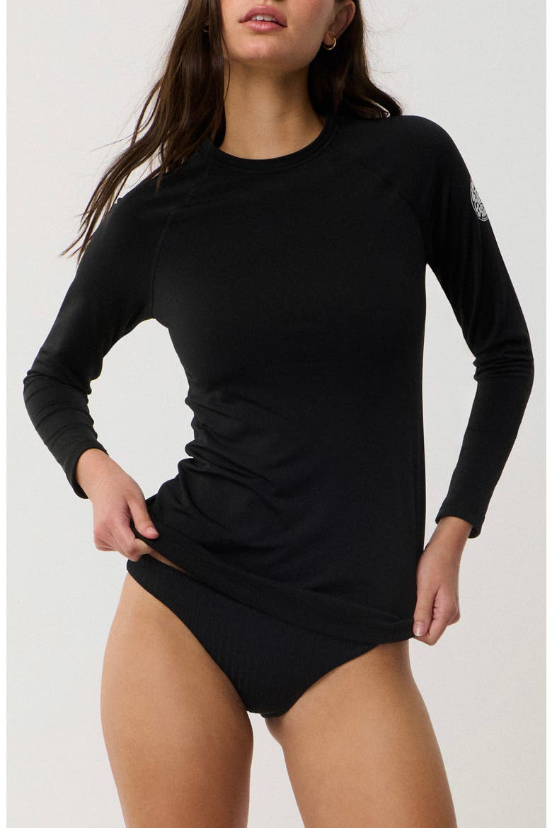 Classic Surf Long Sleeve Rashguard, Main, color, BLACK