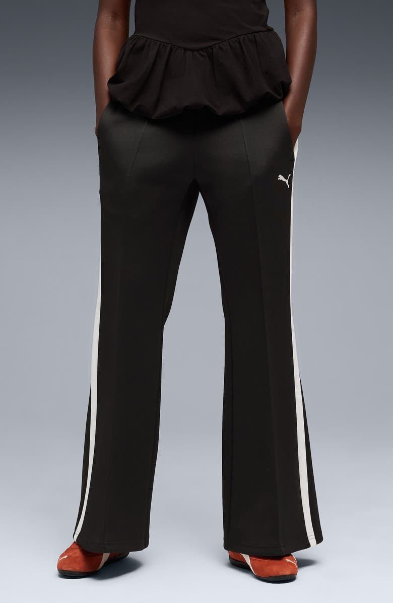 PUMA T7 Relaxed Flare Track Pants, Alternate, color, 
