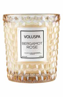Voluspa Roses Classic Textured Glass Candle