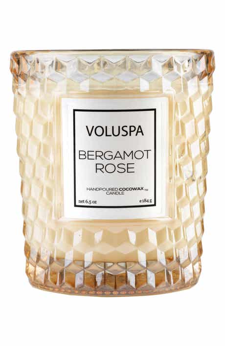 Voluspa Roses Classic Textured Glass Candle