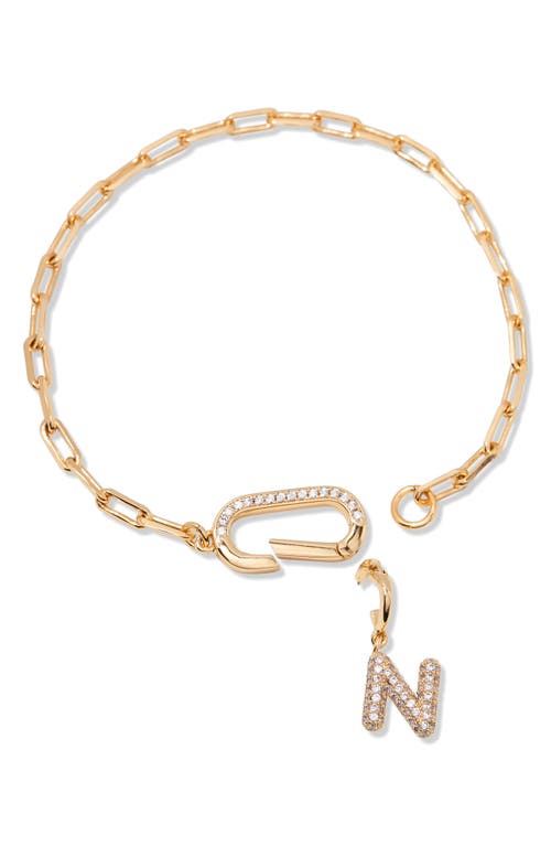Brook & York Brook And York Petra Initial Charm Bracelet In Gold N