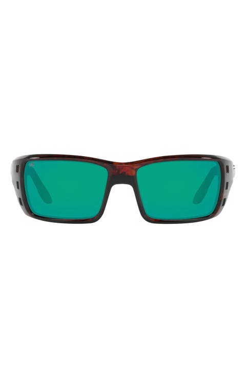 63mm Oversize Polarized Rectangular Sunglasses
