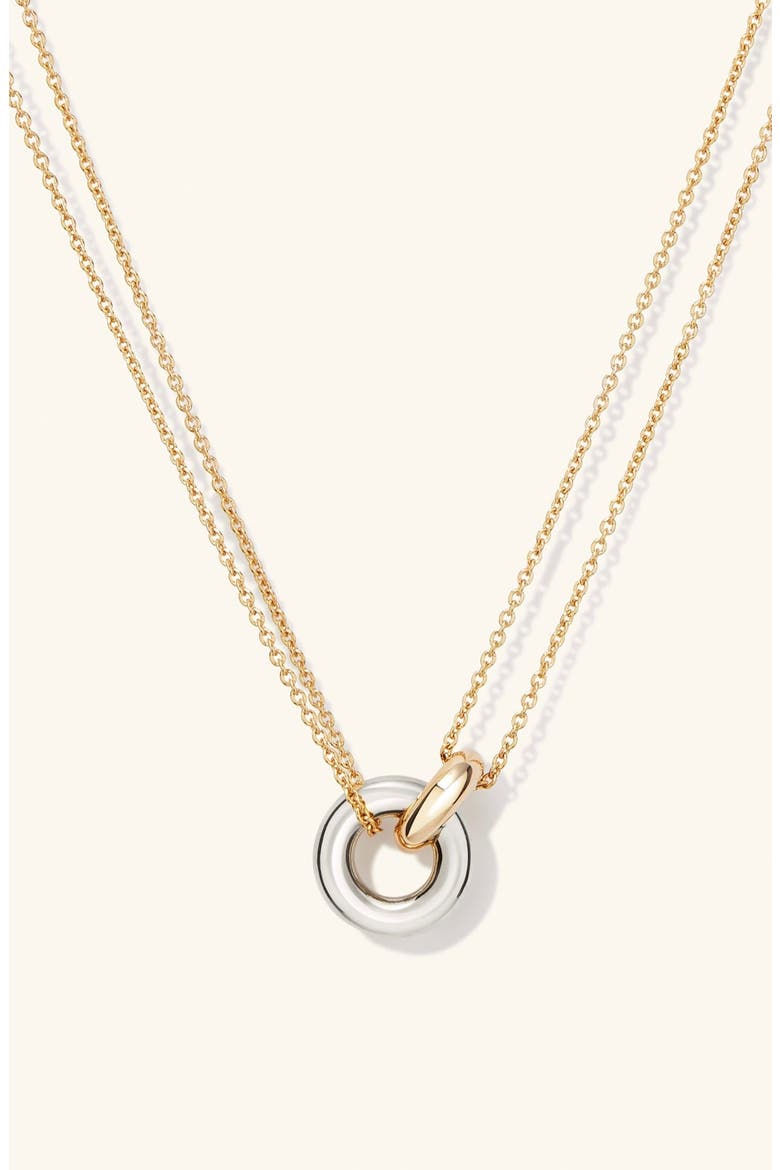 Linked Necklace, Alternate, color, Gold / Silver