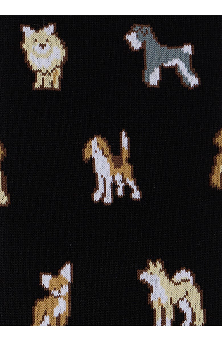 Paul Smith Kyoto Dog Intarsia Dress Socks, Alternate, color, Black