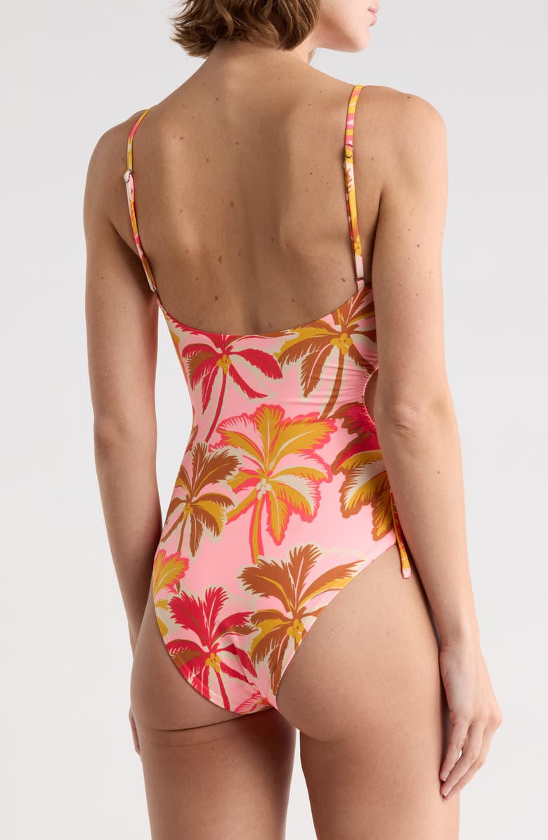 Maaji Ann Side Cutout One-Piece Swimsuit, Alternate, color, Pink