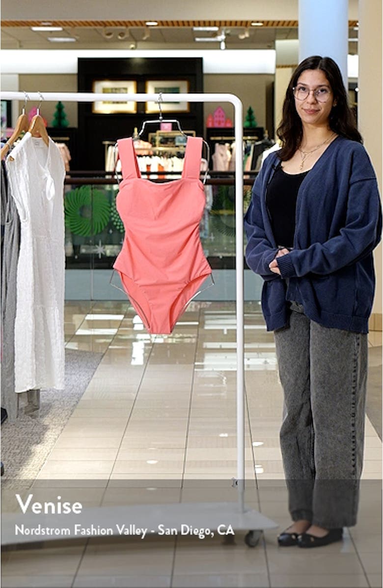 Gwen Square Neck One-Piece Swimsuit, sales video thumbnail