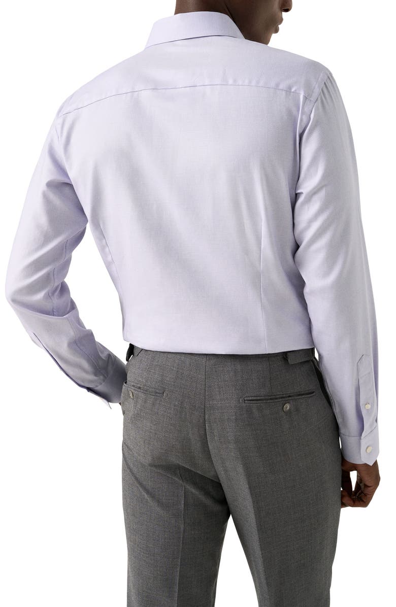 Eton Slim Fit Twill Dress Shirt, Alternate, color, Light Purple
