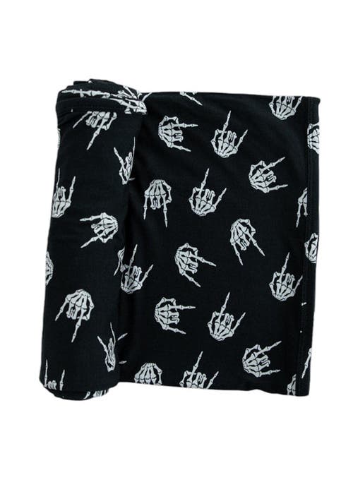 Charlie Lou Baby ® Rock N' Skull Stretchy Swaddle In Black