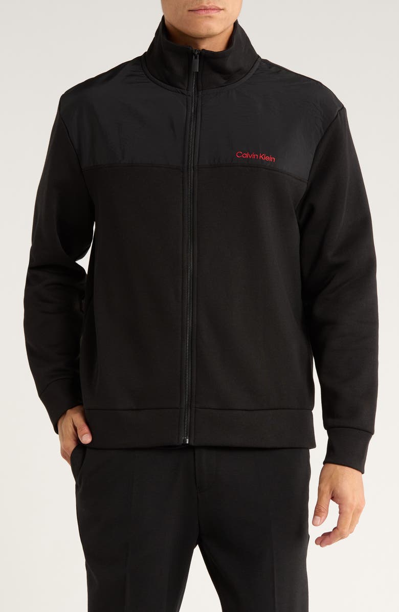 Calvin Klein Zip Jacket, Main, color, Black