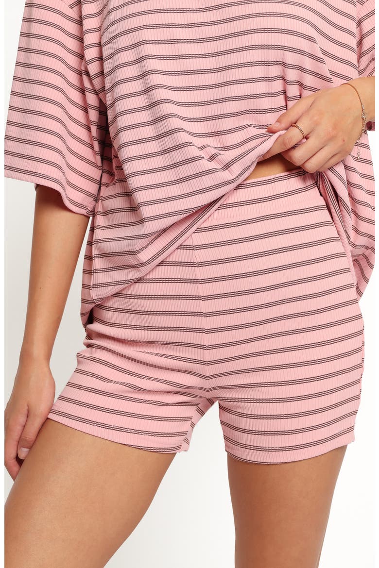 Jazmine Striped Knit Short Set, Alternate, color, PALE PINK STRIPE