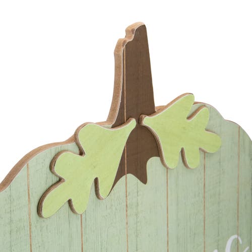 Northlight 20in Blessings Pumpkin Wooden Wall Decor In Green