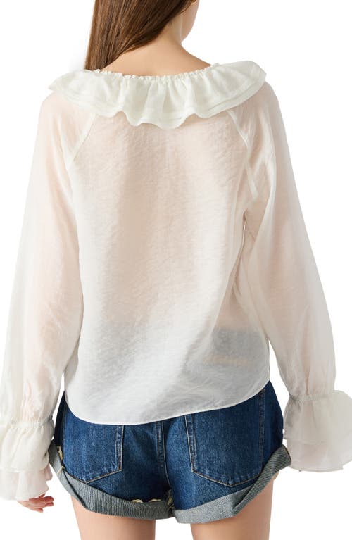 Steve Madden Hamptons Ruffle Lace Top