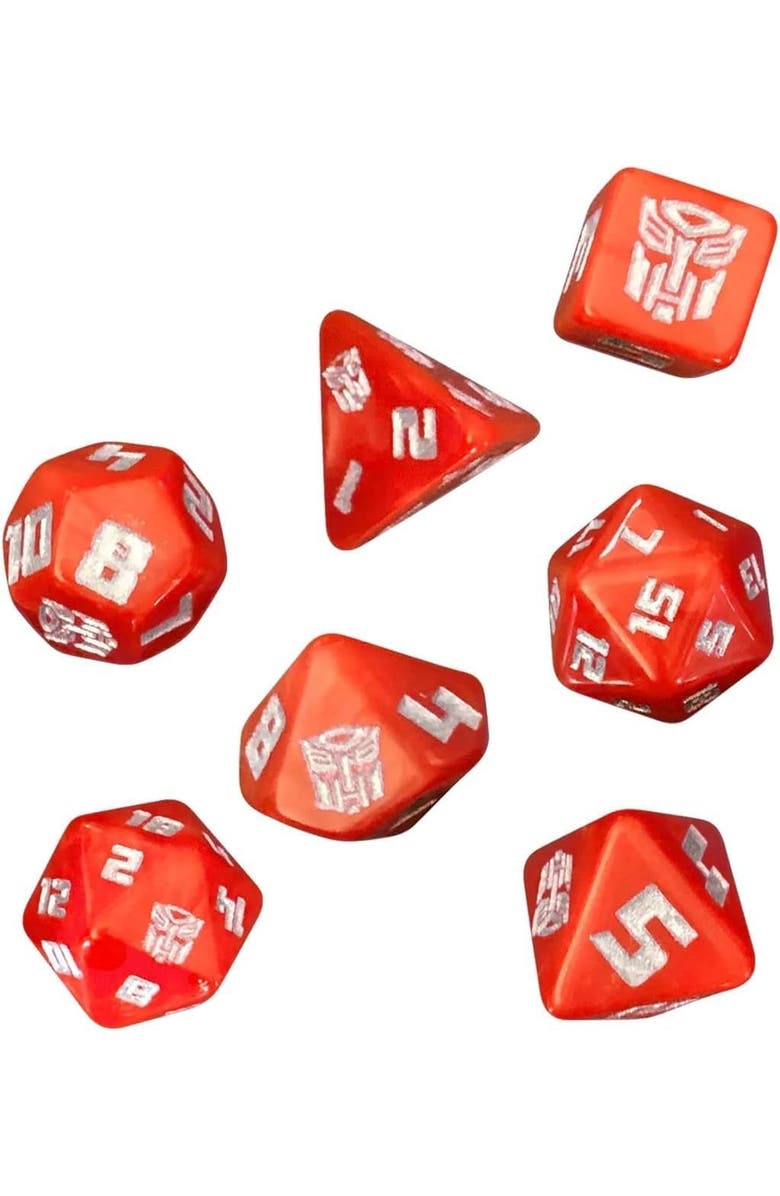 Renegade Game Studios Transformers Roleplaying Game Dice Set, Alternate, color, Red