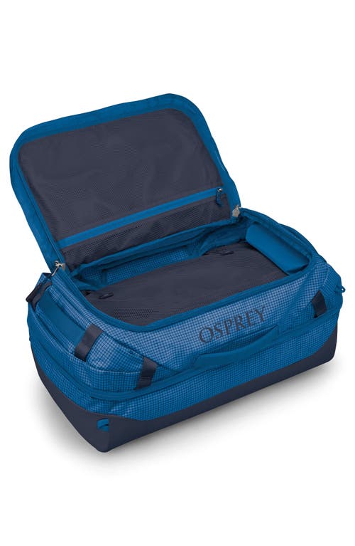 Osprey Transporter 44-liter Squffel Duffle Luggage In Blue Flame/nocturnal Blue