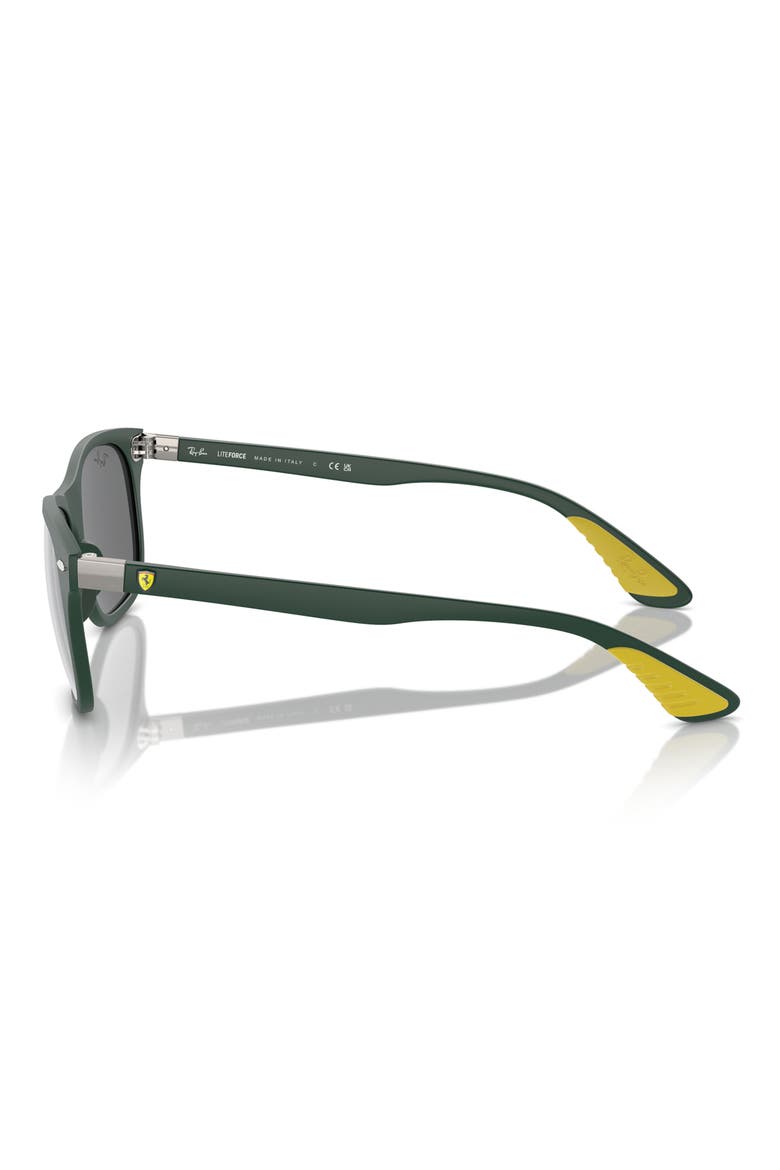 x Scuderia Ferrari 55mm Square Sunglasses, Alternate, color, MATTE GREEN